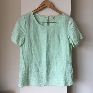 Mint j crew linen shirt